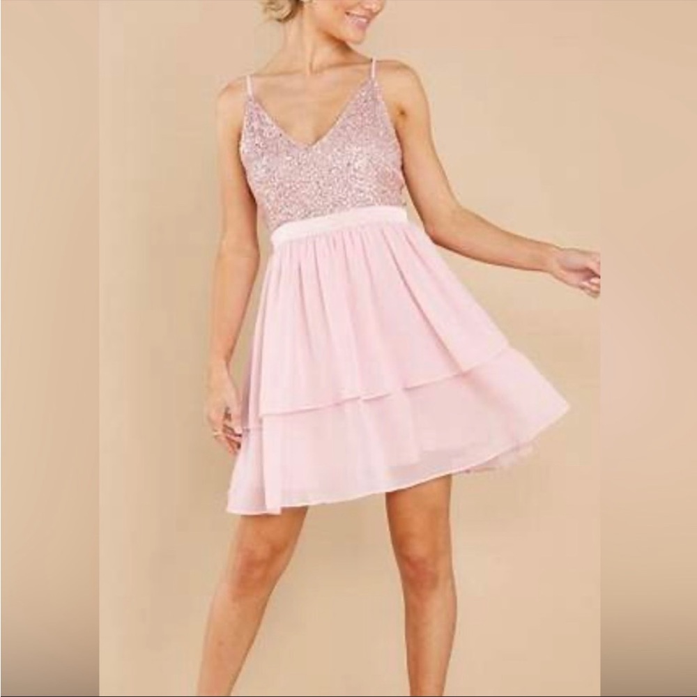 Pink sequin dress